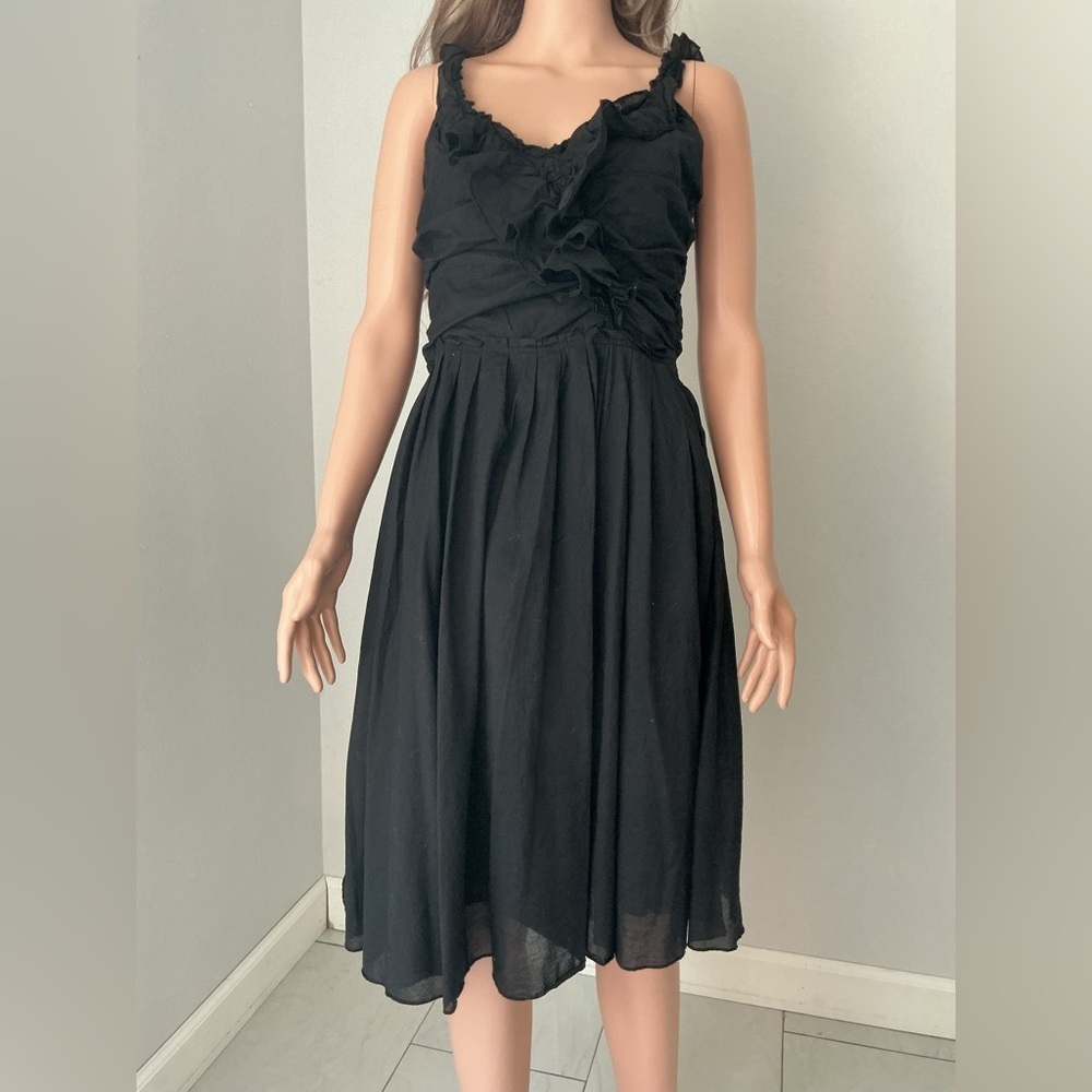 Whish Black Ruffled Midi Dress - Picture 4 of 16